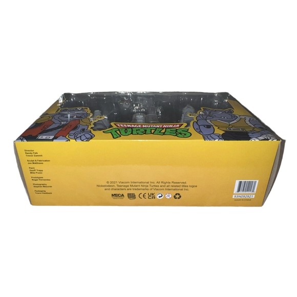 NECA TMNT Super Bebop and Mighty Rocksteady 7" Scale Action Figures Brand New - Picture 8 of 10